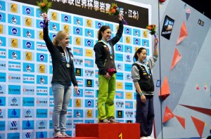 女子表彰台